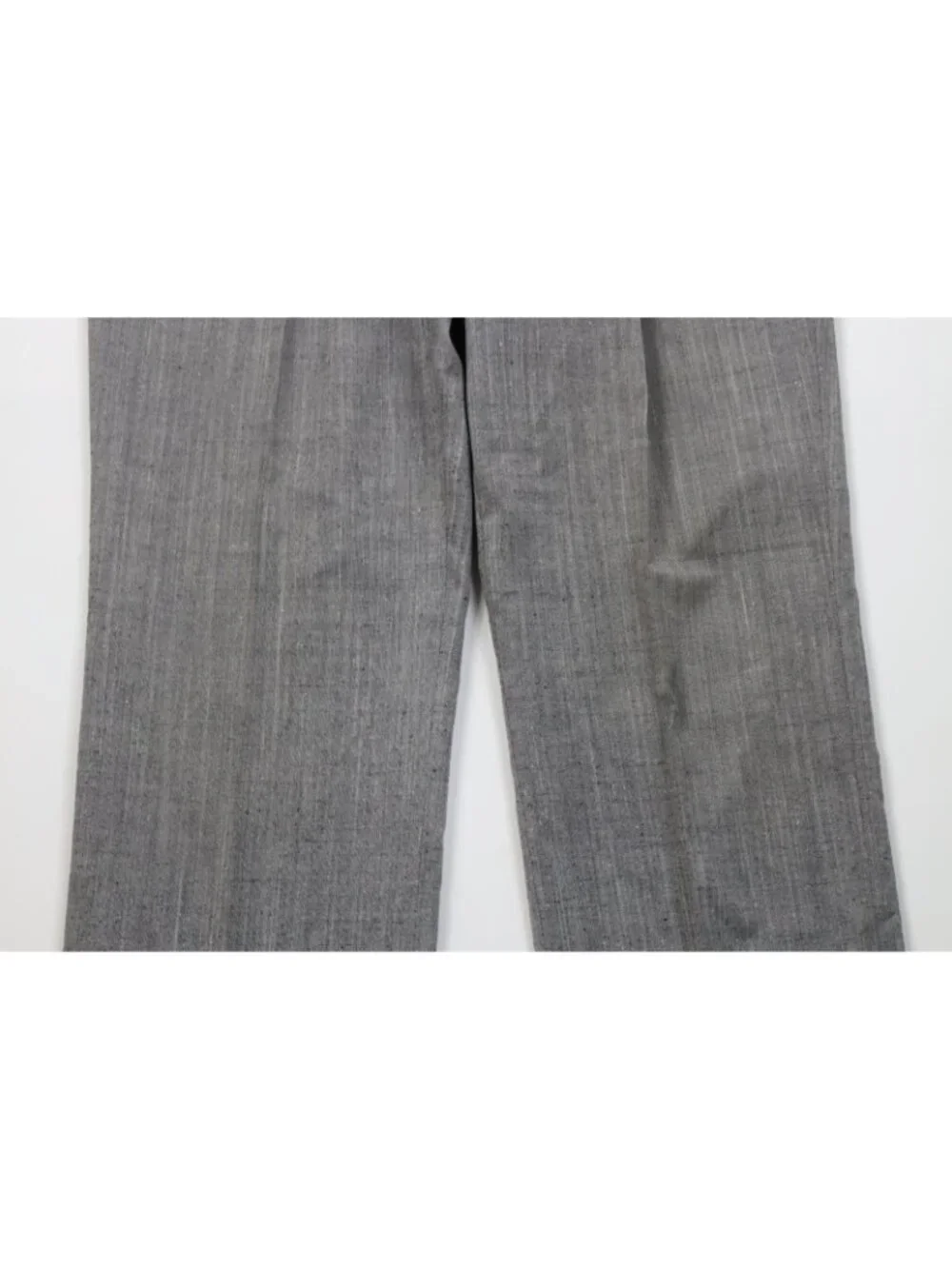 Vintage 70s 80s Mens 44L 2 Piece Atomic Fleck Suit Wedding Wide Leg 36x31 Gray